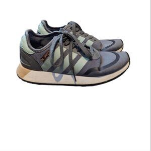 Adidas Grey and Blue Racer Sneakers Size 6 1/2